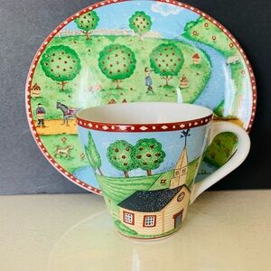 Sango Green Acres Cup and Saucer set from 1995